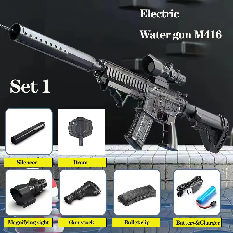 Summer Water Gun Non Electric Pistol High-Pressure Full Automatic Shooting Water Beach Toy Gun for Kid Children Boys Girls