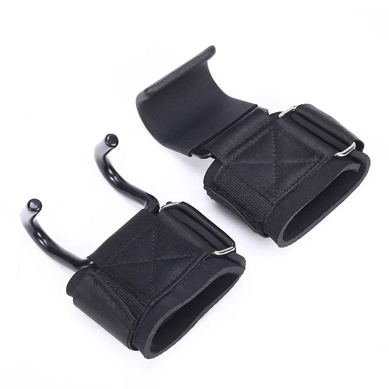 1PC Weight Lifting Hooks Hand-Bar Wrist Straps Gym Fitness Hook Weight Strap Pull-Ups Power Lifting Gloves for Weight Training