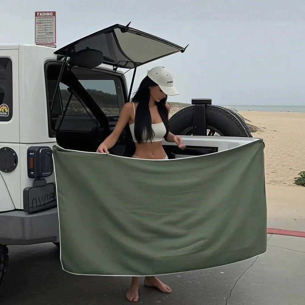 Outdoor Beach Magnetic Bath Towel Soft Beach Towels Swimming Quick-Drying Shower Towel for Changing Bikini Bathroom Accessories