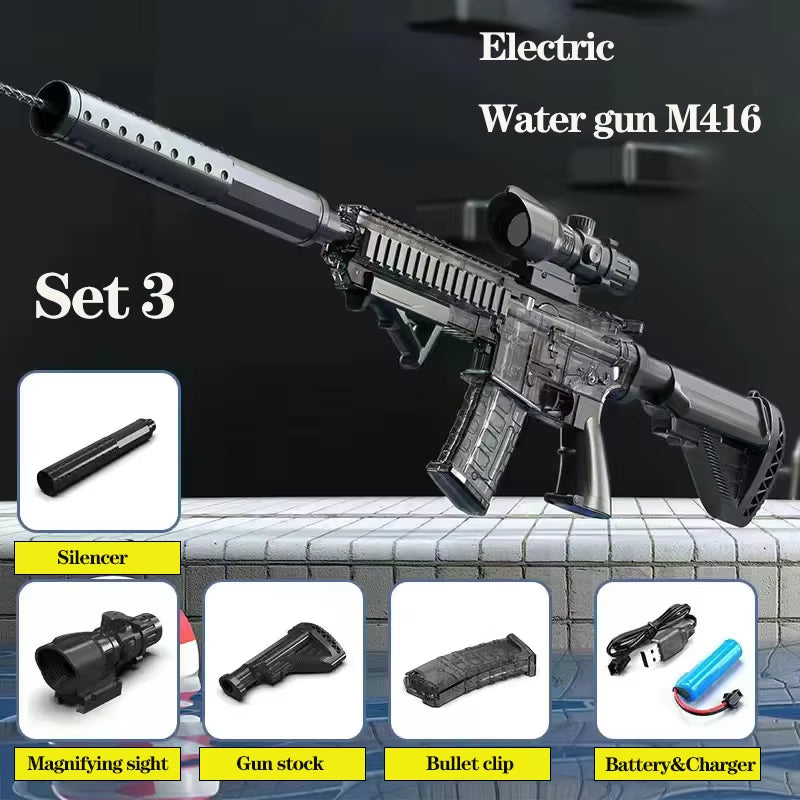 Summer Water Gun Non Electric Pistol High-Pressure Full Automatic Shooting Water Beach Toy Gun for Kid Children Boys Girls