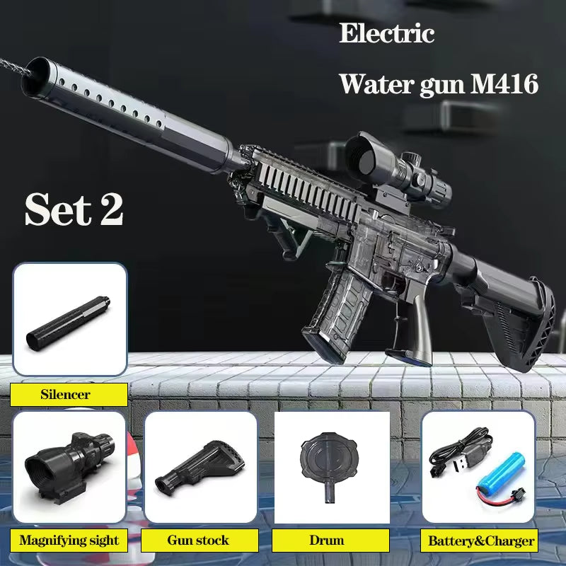 Summer Water Gun Non Electric Pistol High-Pressure Full Automatic Shooting Water Beach Toy Gun for Kid Children Boys Girls